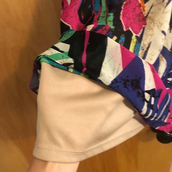 Signature by Robbie Bee colorful dress size 4P - Picture 6 of 7